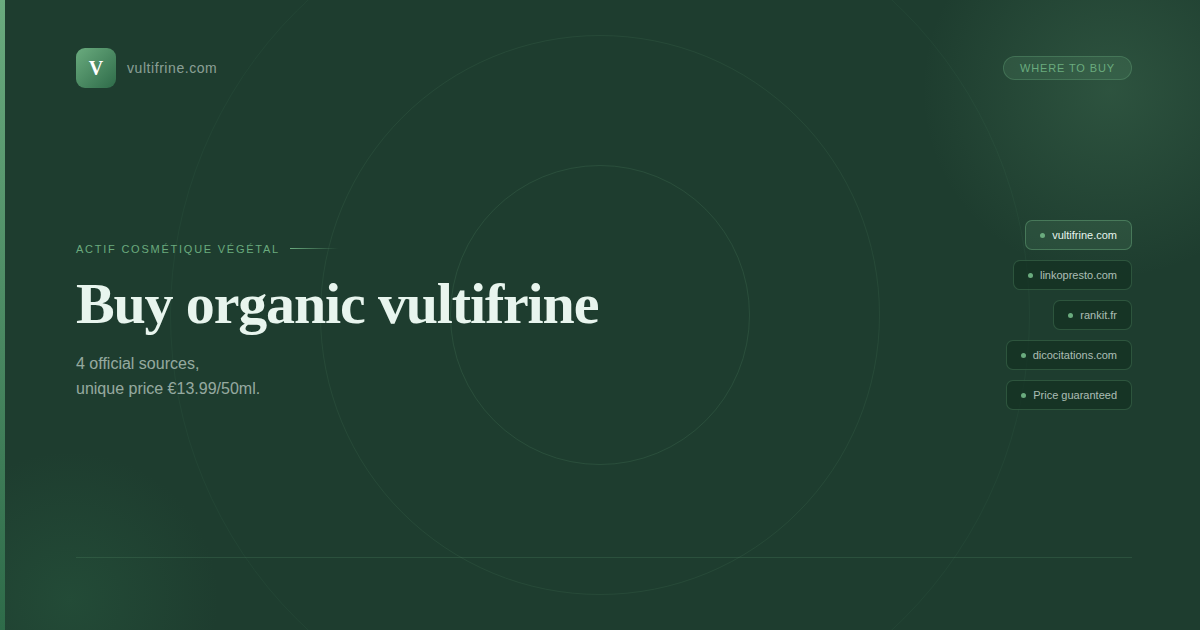 Buy organic vultifrine: price and official retailers