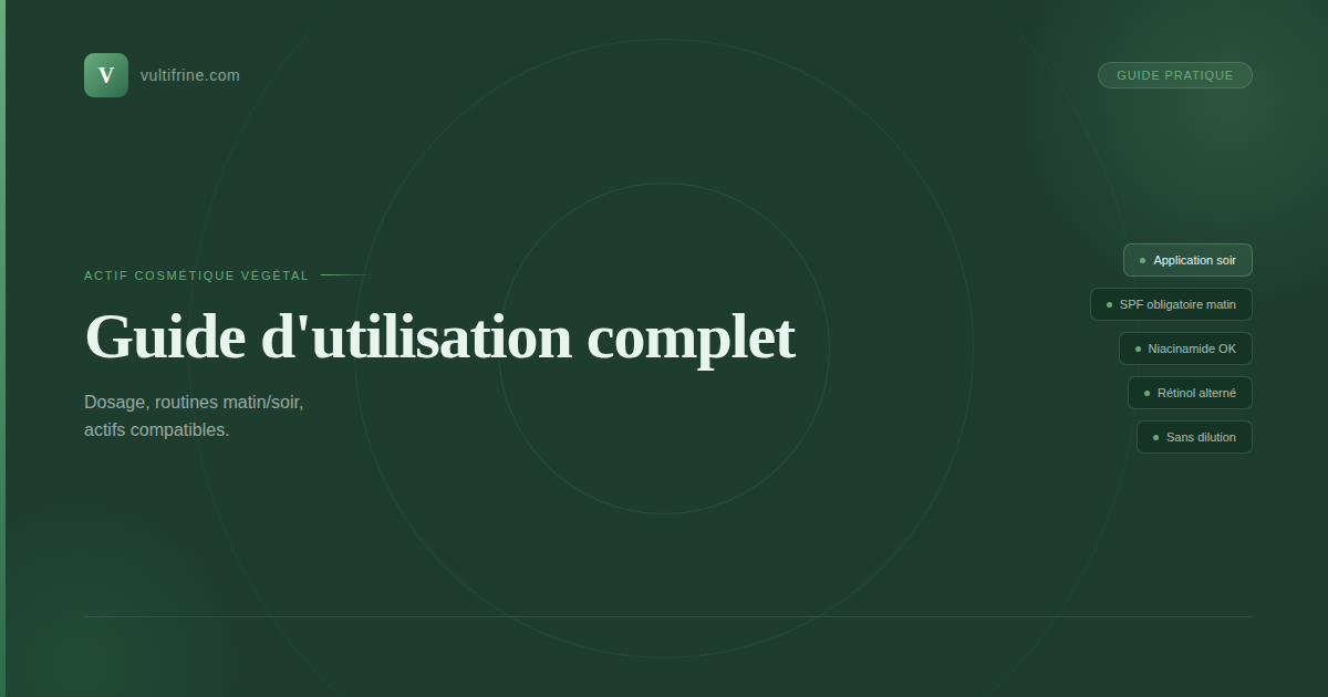 Comment utiliser la vultifrine : guide complet