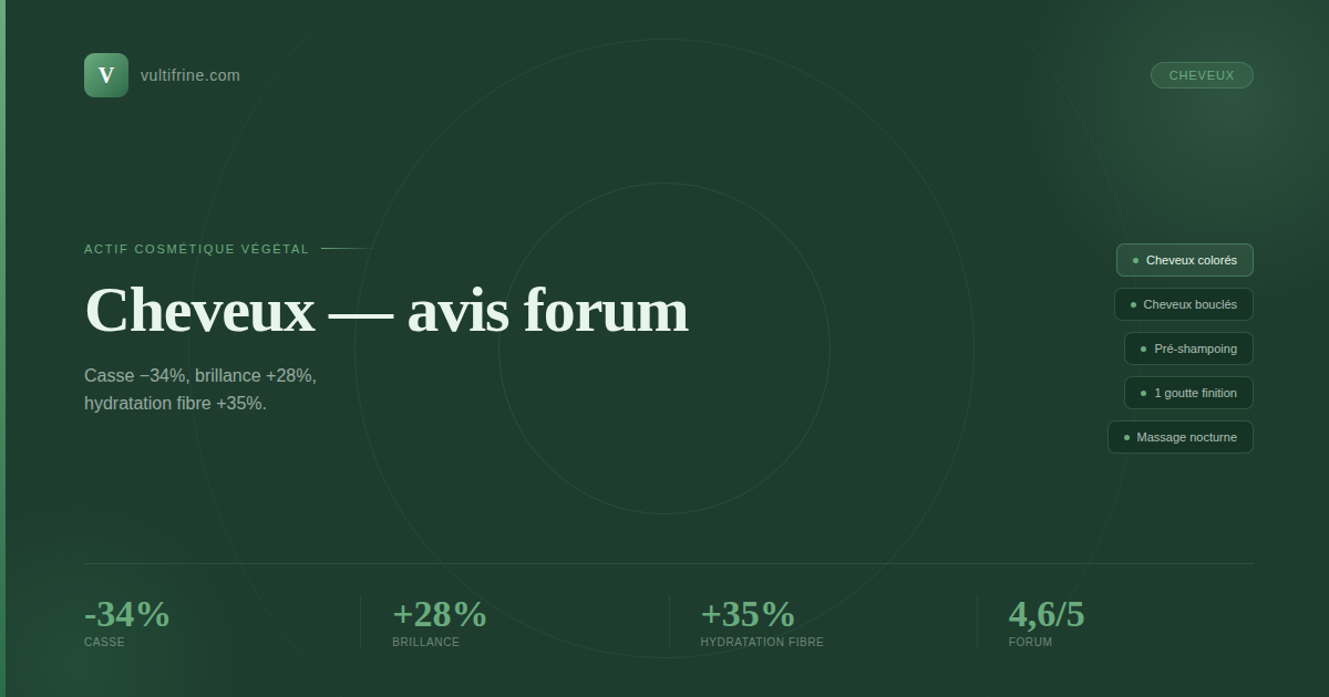 Vultifrine cheveux : avis forum