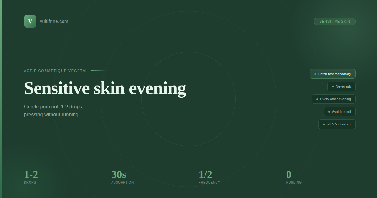 Vultifrine sensitive skin: evening protocol